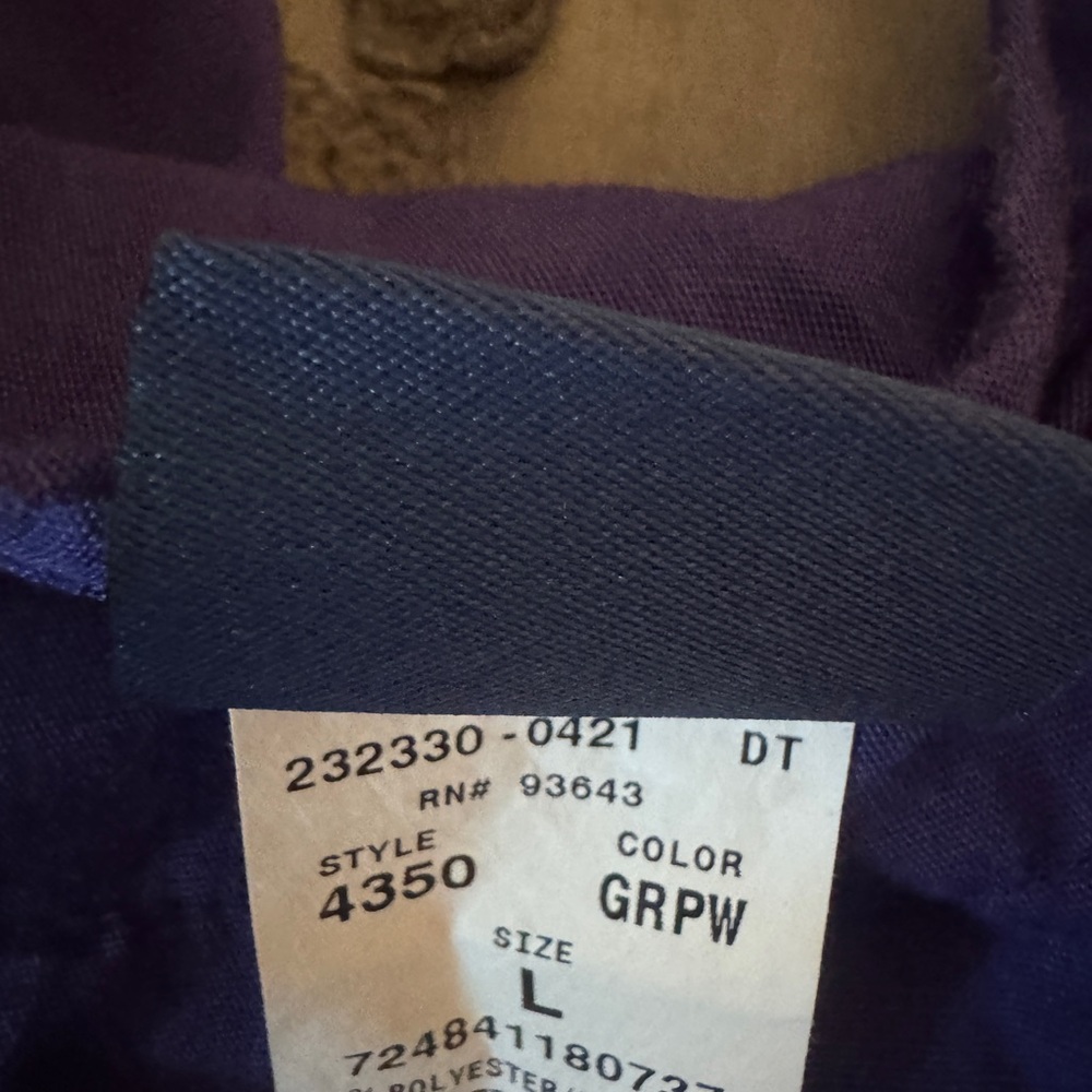 Purple Button-Up Scrub jacket - Picture 2 of 2